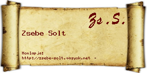Zsebe Solt névjegykártya